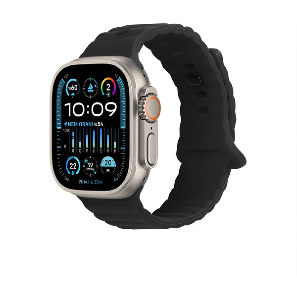 Casen Watch Baklalı Silikon 10 Kademe Ayarlı 38 40 41MM Uyumlu Saat Kordonu Beyaz Renkli - 36 - Siyah Giyilebilir Teknoloji Aksesuarları Fiyatı