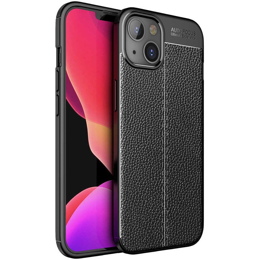 Casestreet Apple iPhone 13 Kılıf Niss Silikon Deri Görünümlü Korumalı Siyah Cep Telefonu Kılıfı Fiyatı