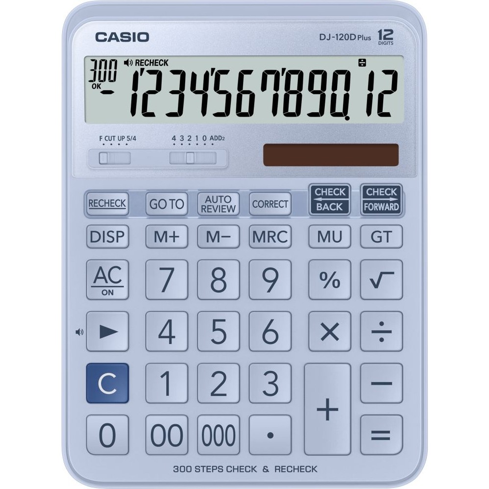 Casio DJ-120DPLUSLBWADP Hesap Makinesi Desktop - Gri - Siyah - Yok Hesap Makinesi Fiyatı