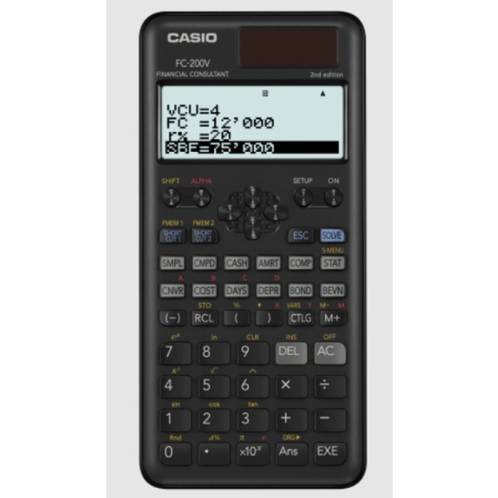 Casio FC-200V 2nd Edition Finansal Hesap Makinesi Hesap Makinesi Fiyatı