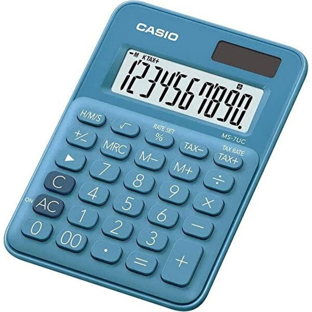 Casio Mavi 10 Hane Masa Üstü Hesap Makinesi Ms-7uc-Bu Hesap Makinesi Fiyatı