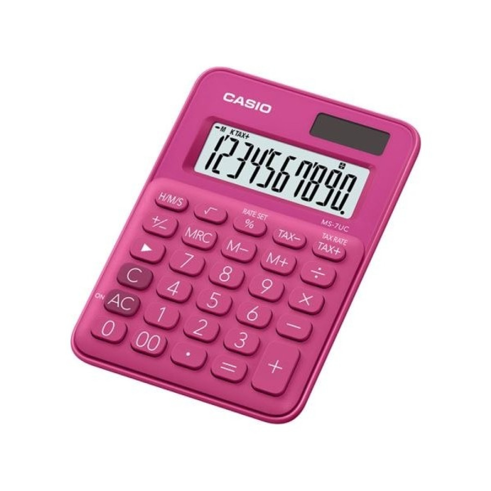Casio Ms-7Uc-Rd Renkli Masa Tipi 10 Hane Hesap Makinası Hesap Makinesi Fiyatı