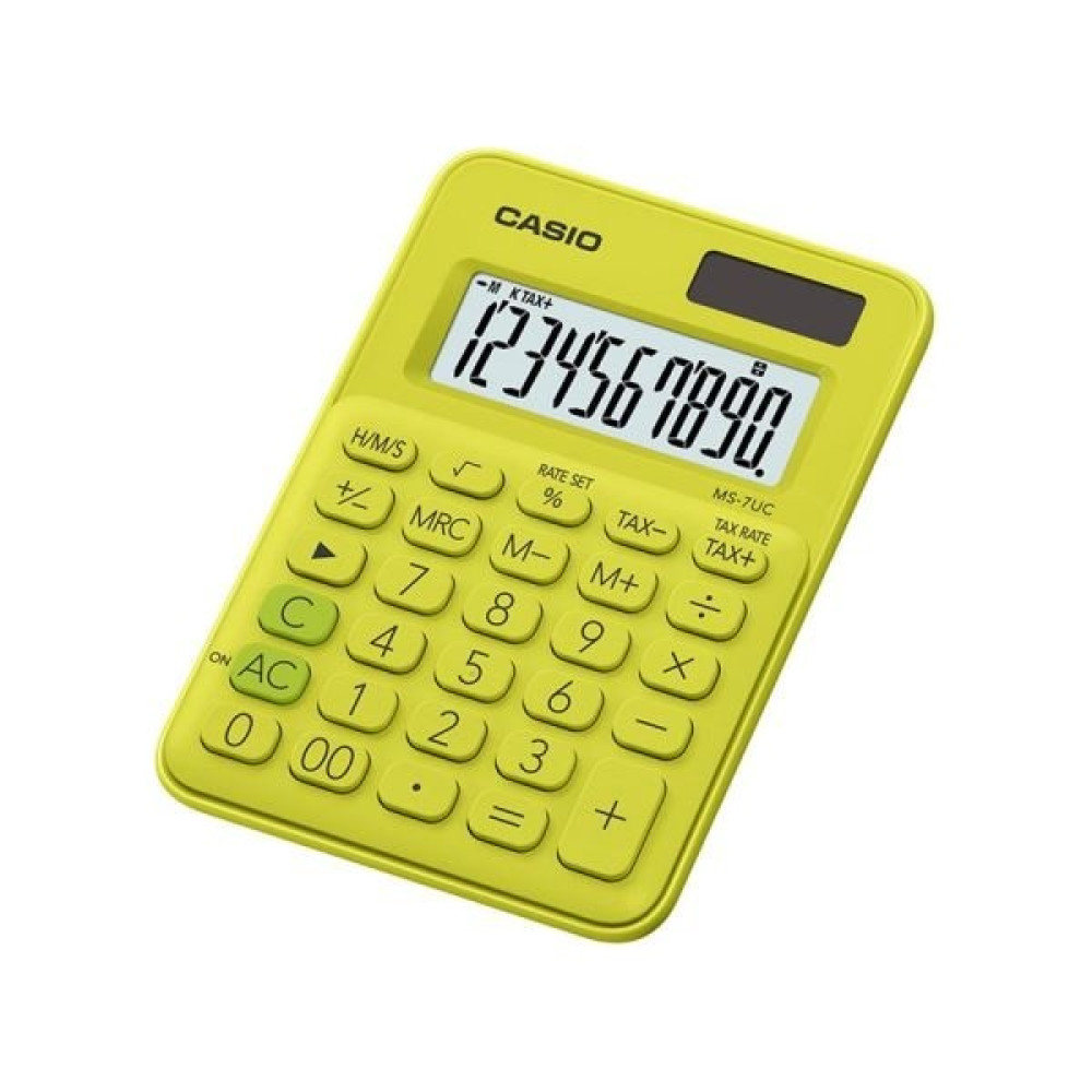 Casıo Ms-7uc-Yg Renkli Masa Tipi 10 Hane Hesap Mak Hesap Makinesi Fiyatı