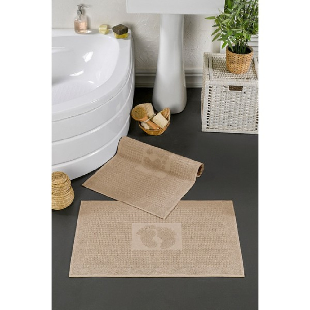 Casnack Kavhe 2 Adet 520 Gr. Ayak Havlusu-Paspas - Kahverengi - 50 x 70 cm Ayak Havlusu Fiyatı