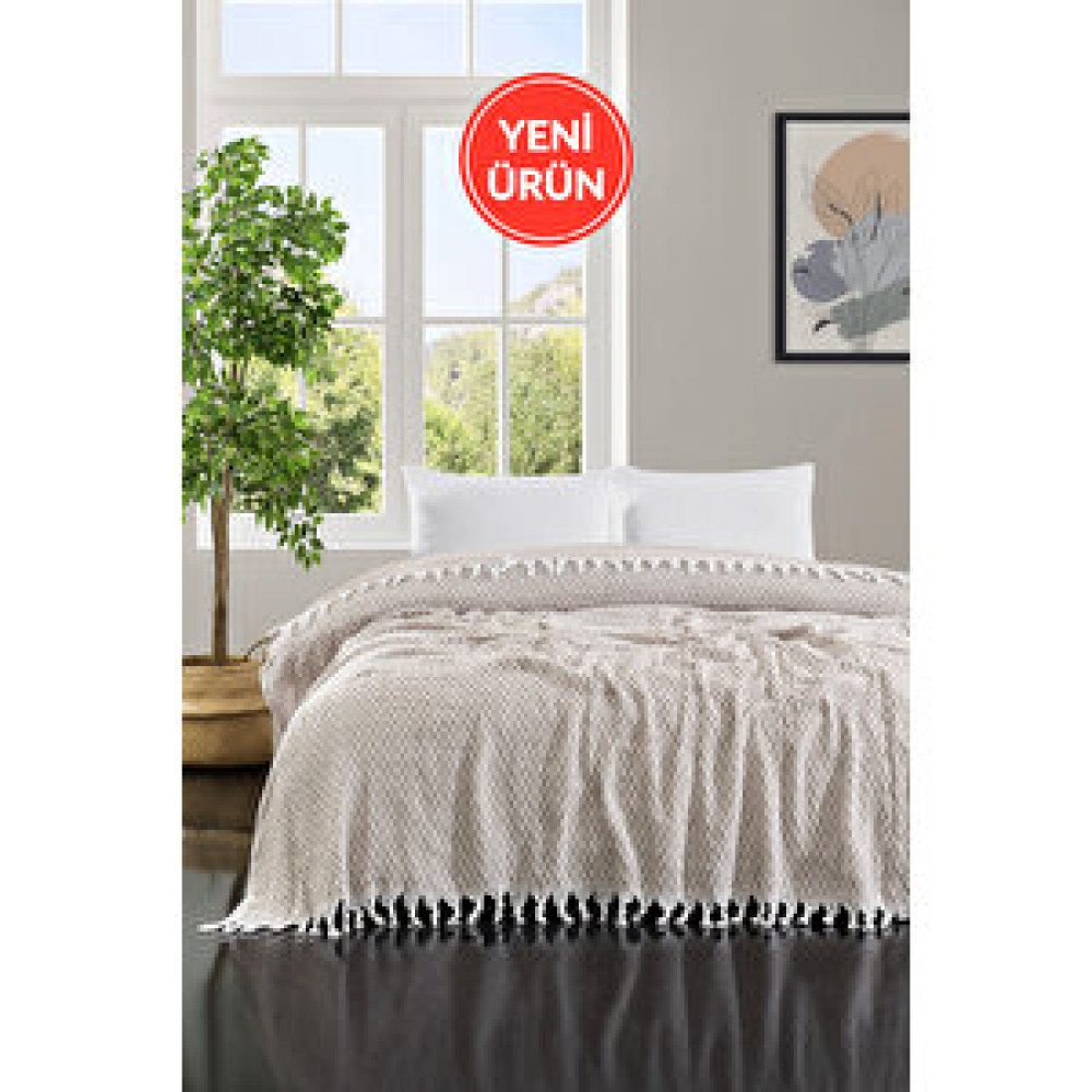 Casnack Sayina Model Bej Çift Kişilik Pike 1600gr. 200x230cm Bej Pike & Pike Takımı Fiyatı