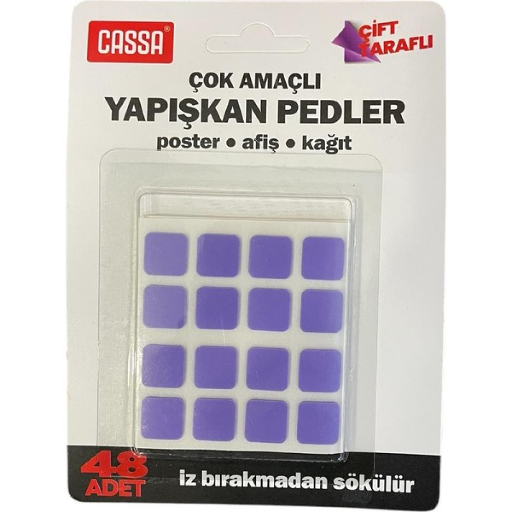 Cassa Çift Taraflı Çok Amaçlı Yapışkan Kareler 1,2 x 1,2 cm 48'li Oto Boyaları Fiyatı