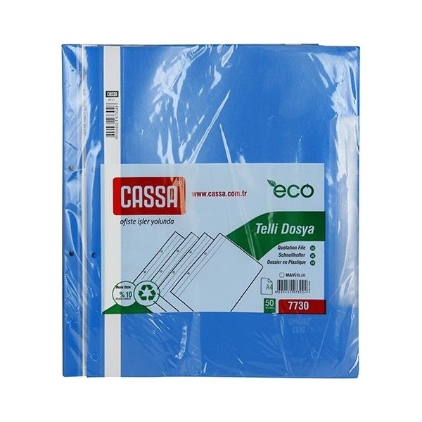 Cassa Telli Dosya Eco 50'li Lacivert, Ofis ve Okul İçin Şık ve Kullanışlı Düzenleyici Klasör Fiyatı