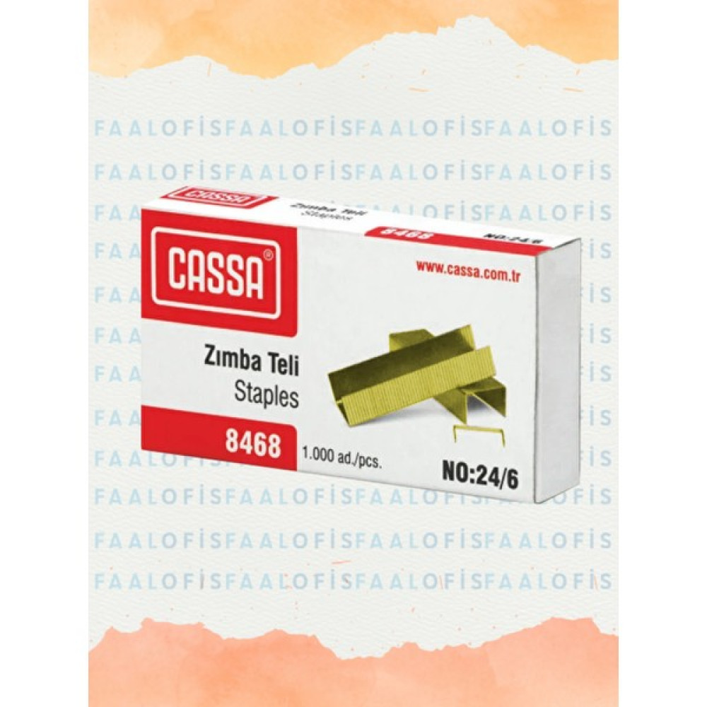 Cassa Zımba Teli 24 6 1000 x 10 Adet Gold Nikel Kararmayan Dayanıklı Malzeme Zımba Teli Sökücü Fiyatı