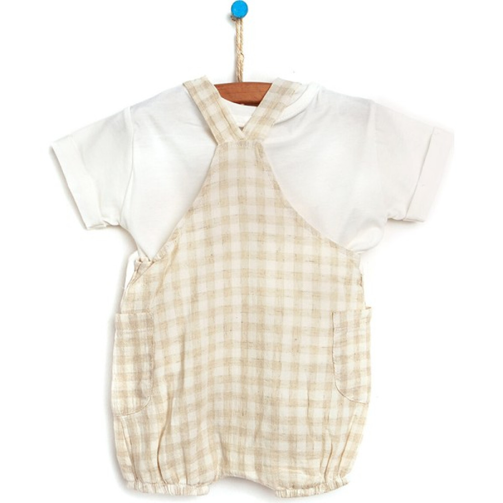 Cassiope Soil Şort Salopet-Tshirt Erkek Bebek10 Bebek Giysi Takım Fiyatı