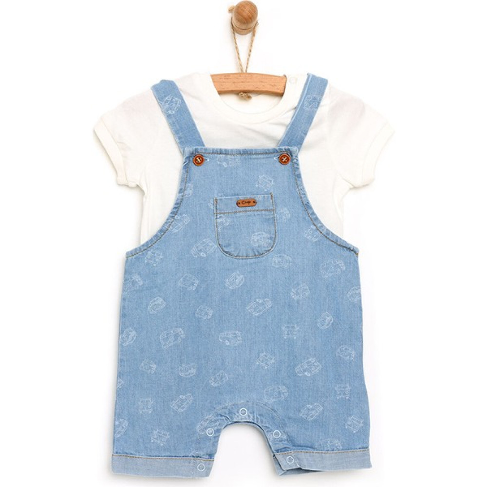 Cassiope Yenidoğan Denim Şort Salopet Tshirt 2li Takım Erkek Bebek Bebek Giysi Takım Fiyatı