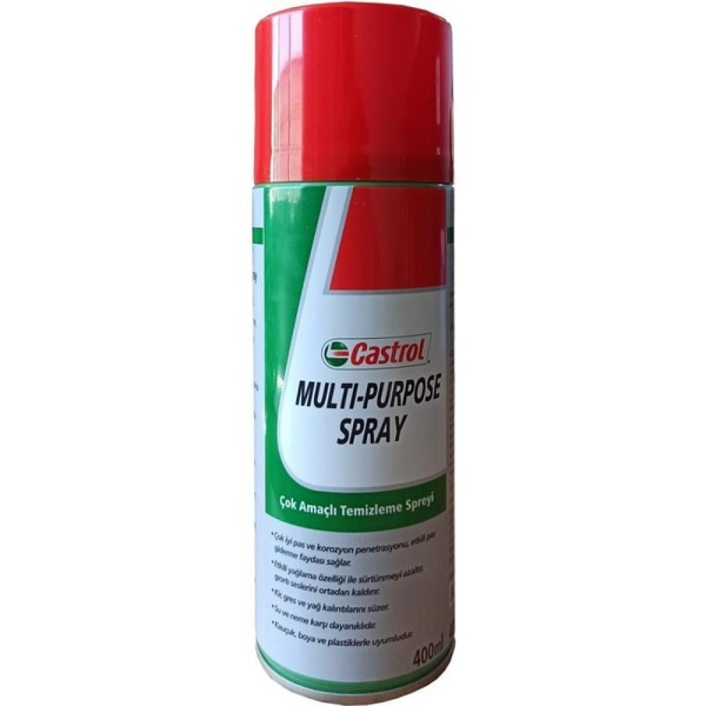Castrol Multi Purpose Sprey, Çok Amaçlı Temizleme Spreyi, 400 ml Oto Yağlayıcılar Fiyatı