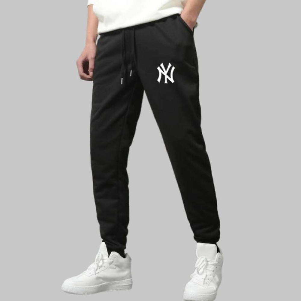 Casual Style Erkek Siyah Eşofman Altı New York Yankee Baskılı Kışlık Lastikli Paça Erkek Eşofman Fiyatı