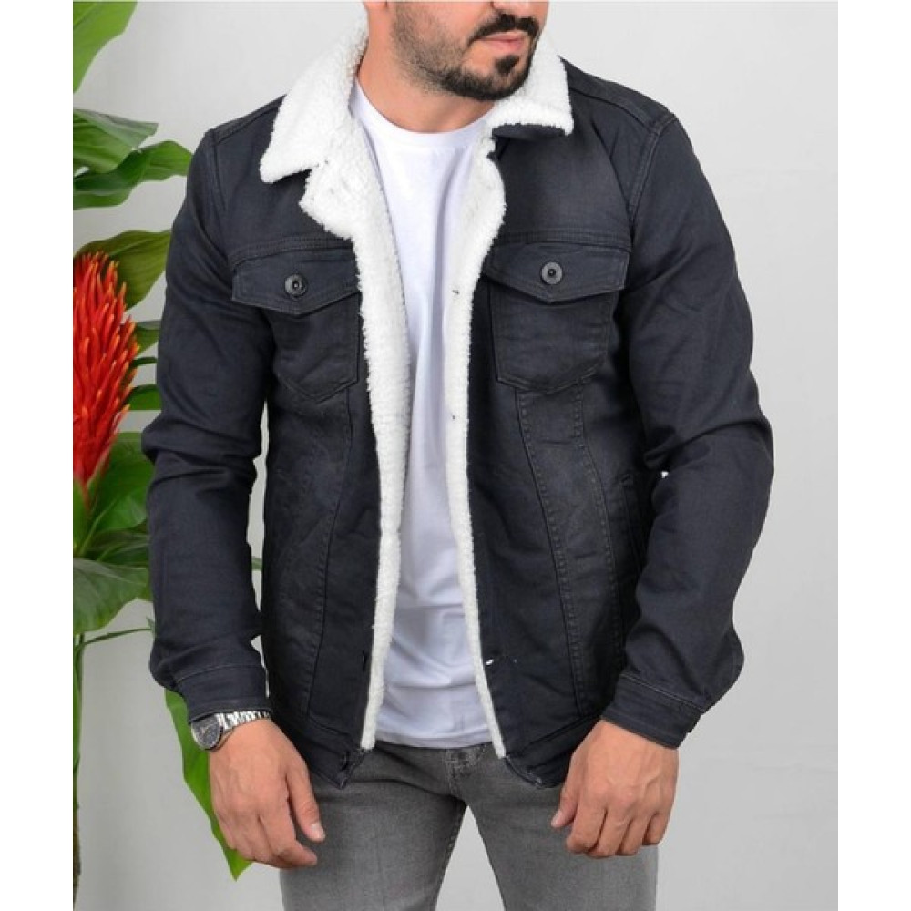 Casual Suit Erkek Füme Içi Kürklü Dar Kesim Kot Ceket Erkek Mont Fiyatı