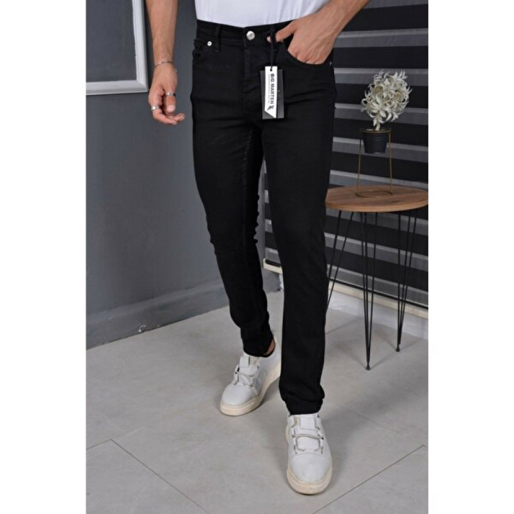 Casual Suit Erkek Siyah Slim-Fit Jeans Erkek Jeans / Kot Pantolon Fiyatı