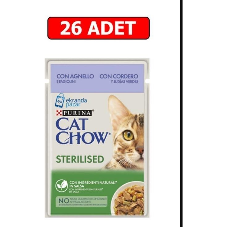 Cat Chow Kuzu Etli Kısırlaştırılmış Yaş Kedi Maması 85gr 26 Adet Evcil Hayvan Ürünleri Fiyatı