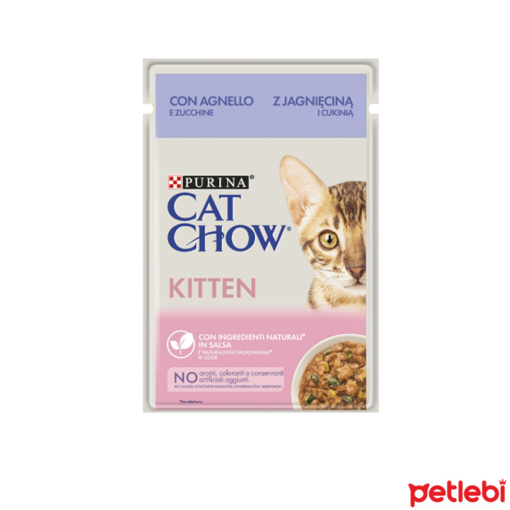 Cat Chow Pouch Sos İçinde Kuzu Etli ve Kabaklı Yavru Kedi Konservesi 85gr Evcil Hayvan Ürünleri Fiyatı