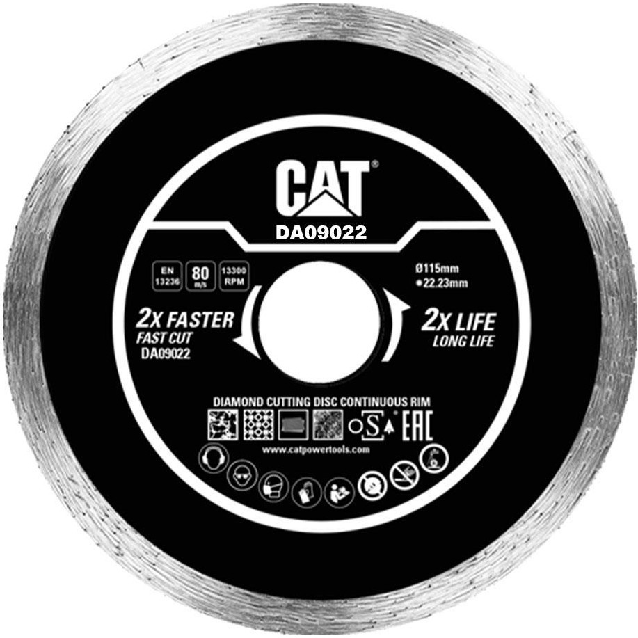 Cat DA09022 115MM Profesyonel Fayans, Seramik, Mermer Elmas Kesme Diski (Sürekli Kenar) Diğer Fiyatı