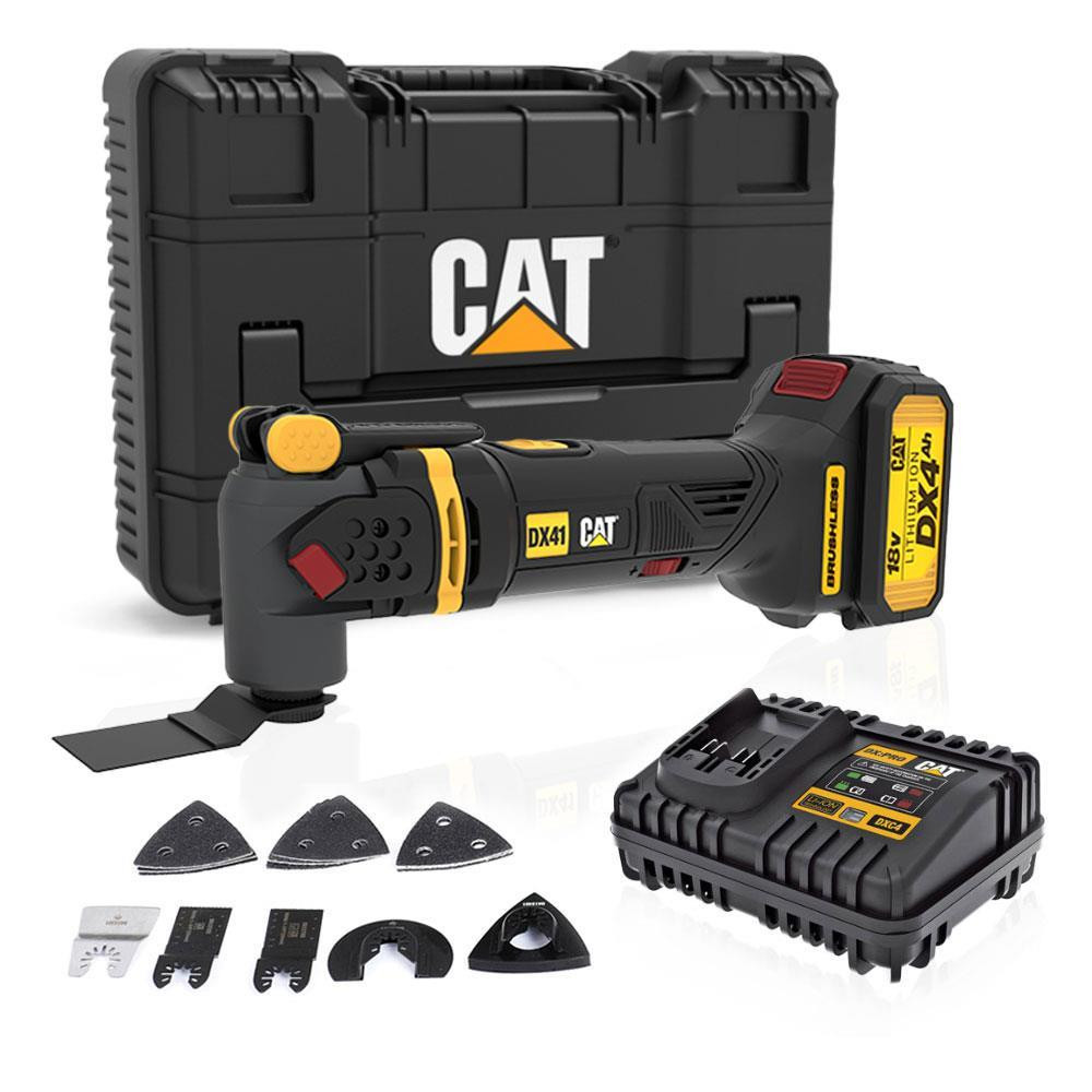 CAT DX41 18Volt/4.0Ah Li-İon Tek Akülü Kömürsüz Profesyonel Çok Amaçlı Devir Ayarlı Raspalama+14 Adet Aksesuar Oto, Bahçe, Yapı Market Fiyatı