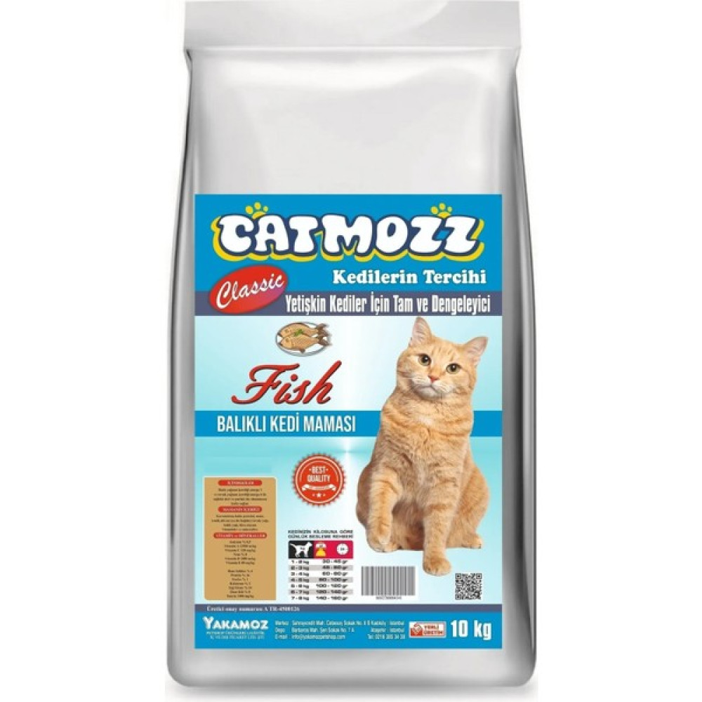 Cat Mozz Classic Balıklı Yetişkin Kedi Maması 10 kg Evcil Hayvan Ürünleri Fiyatı