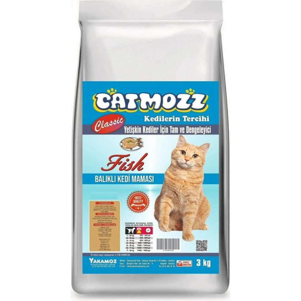 Cat Mozz Classic Balıklı Yetişkin Kedi Maması 3 kg Evcil Hayvan Ürünleri Fiyatı