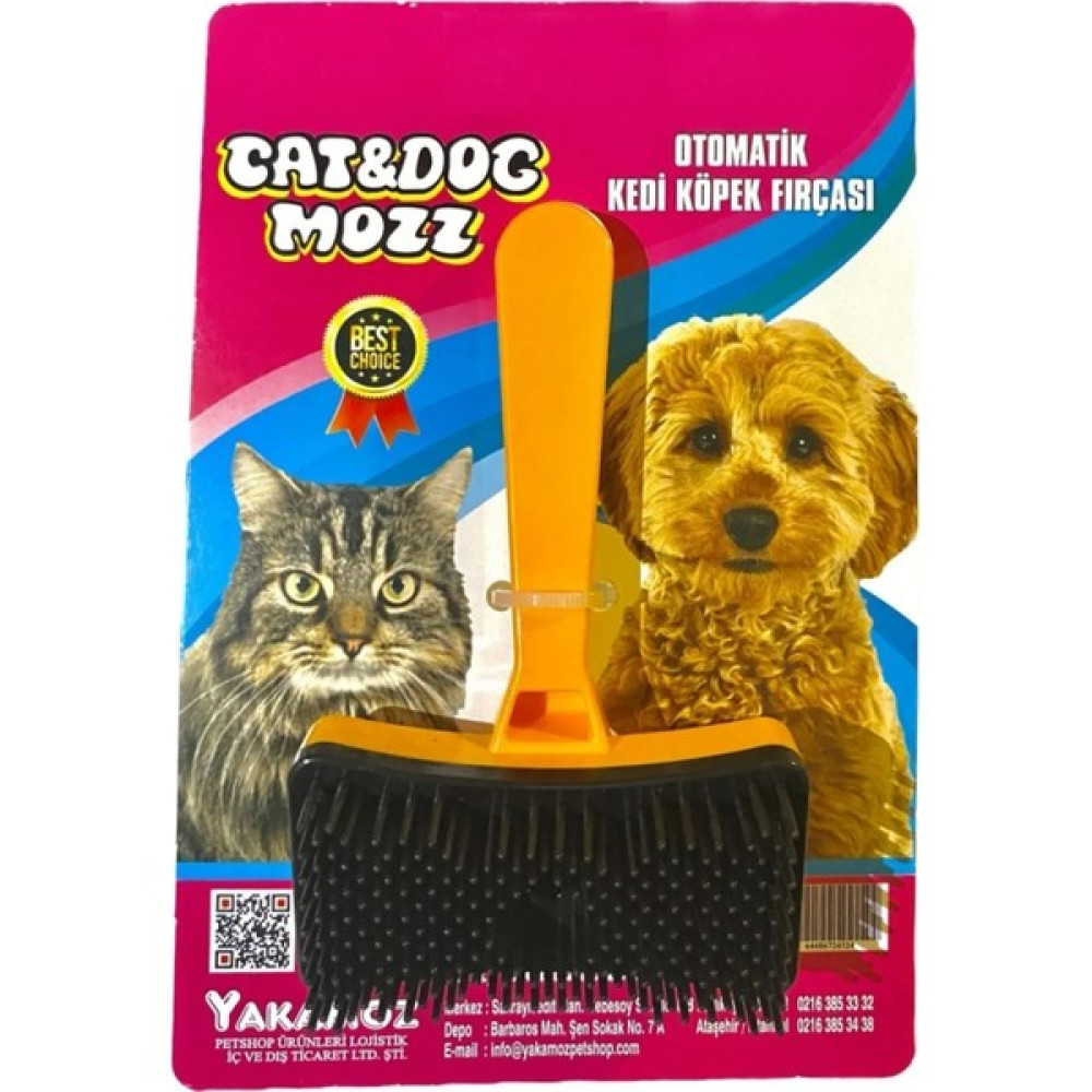 Cat Mozz Otomatik Tek Tuşla Kolay Temizlenebilen Kedi Köpek Fırça Tarağı - Turuncu Evcil Hayvan Ürünleri Fiyatı