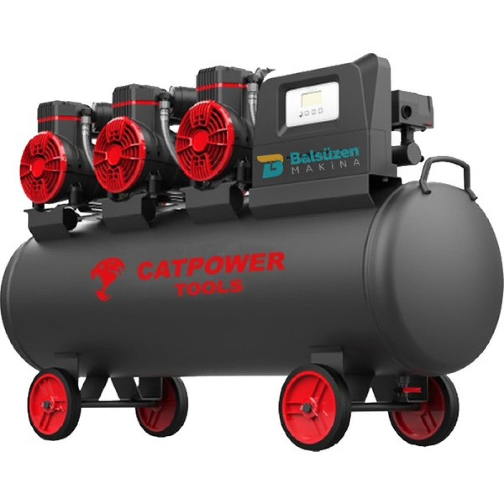 Cat Power 1102 Tekerlekli Sessiz Yağsız Hava Kompresörü 100 Litre Hava Kompresörü Fiyatı