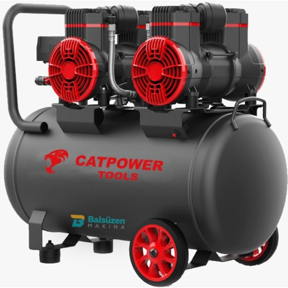 Cat Power 1153 Tekerlekli Sessiz Yağsız Hava Kompresörü 50 Litre Hava Kompresörü Fiyatı