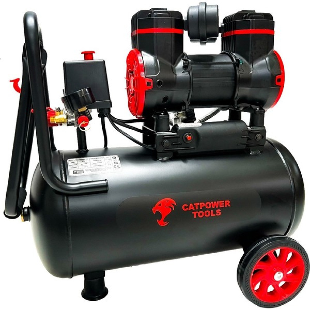 Cat Power 24 Litre Sessiz Hava Kompresörü 1.5 Hp Bakır Sargı Motor 8 Bar Hava Kompresörü Fiyatı