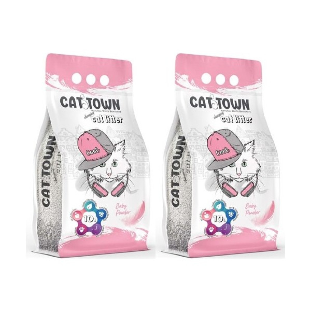 Cat Town Bebek Pudrası Kokulu Ince Taneli Bentonit Kedi Kumu 2 x 10 L Evcil Hayvan Ürünleri Fiyatı