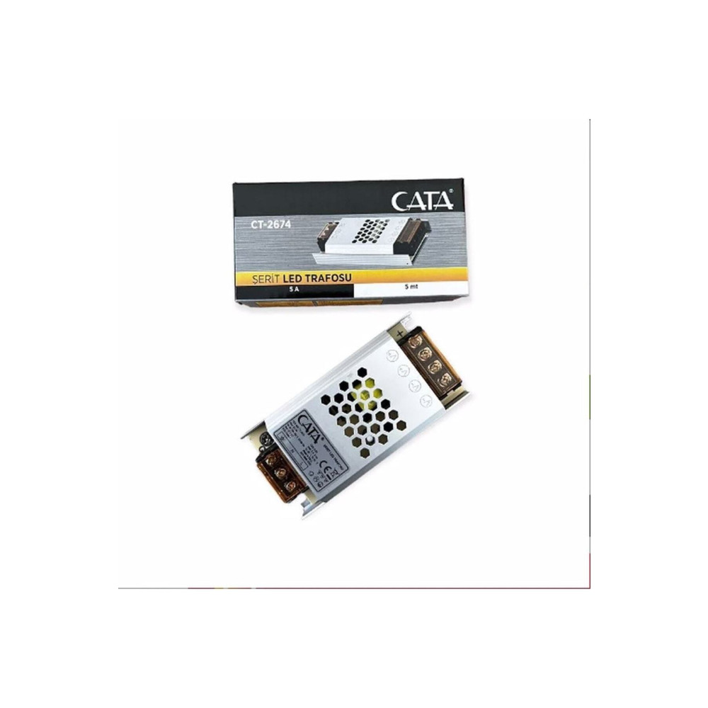 Cata Ct-2674 60w 5 Amper Süper Slim Fansız Şerit Led Trafosu Oto, Bahçe, Yapı Market Fiyatı