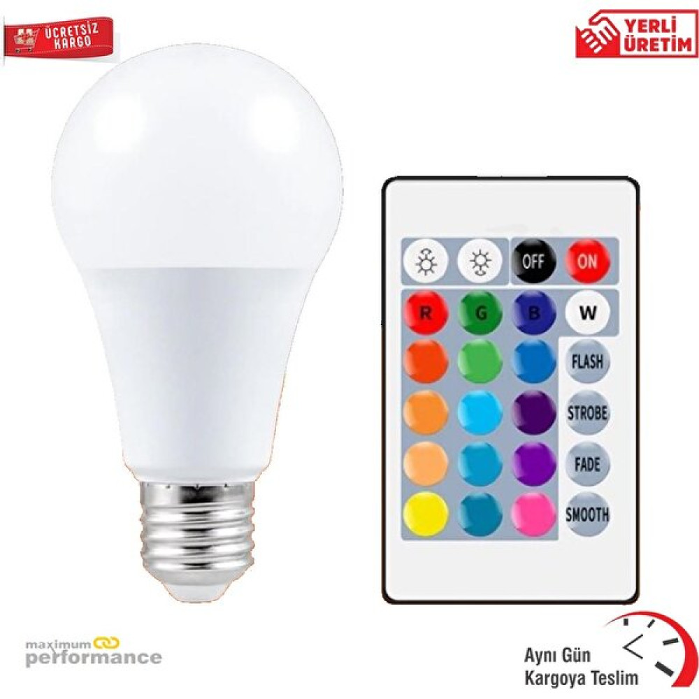 Cata CT-4058 Uzaktan Kumandalı Rgb LED Ampul 9 W E27 Duy - Renkli Led Aydınlatmalar Fiyatı