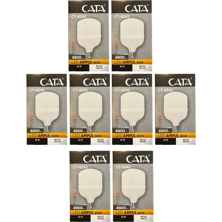 Cata CT-4242 45W 6400K (Beyaz Işık) E27 Duylu LED Torch Ampul (8 Adet) - Beyaz Led Aydınlatmalar Fiyatı