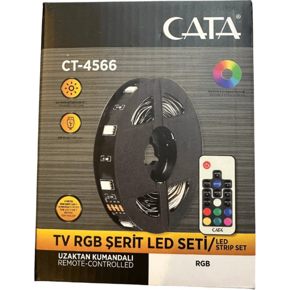 Cata CT-4566 Tv Rgb Şerit LED Seti Kumandalı Led Aydınlatmalar Fiyatı