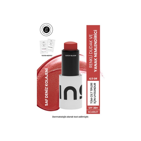 Catch Bloom Pocket Lip & Cheek Stick - Dudak & Yanak RENKLENDIRICI,SPF30,KIZIL Kiremit, Ruj & Allık - Kırmızı Rujlar & Dudak Parlatıcıları Fiyatı