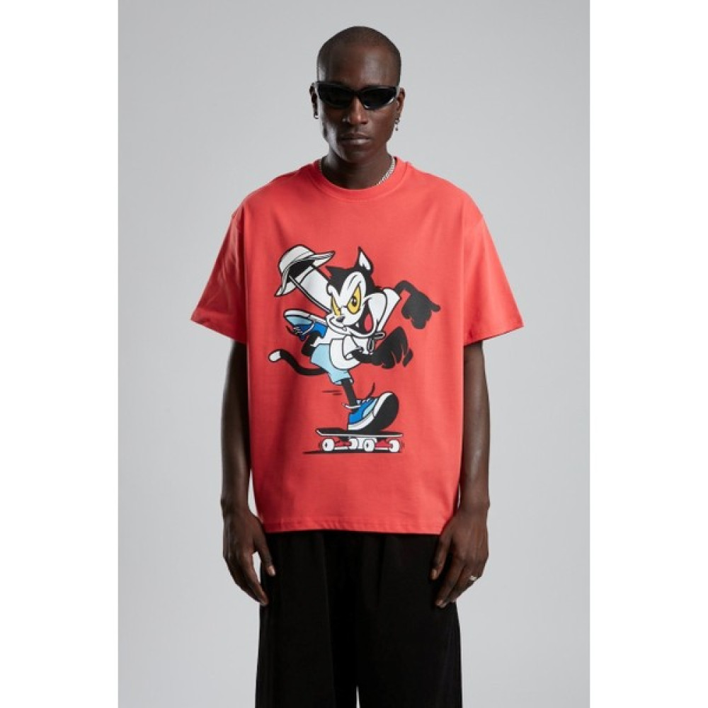 Catch Oversize Pamuklu Baskılı Tişört Y-1263 Erkek T-shirt Fiyatı