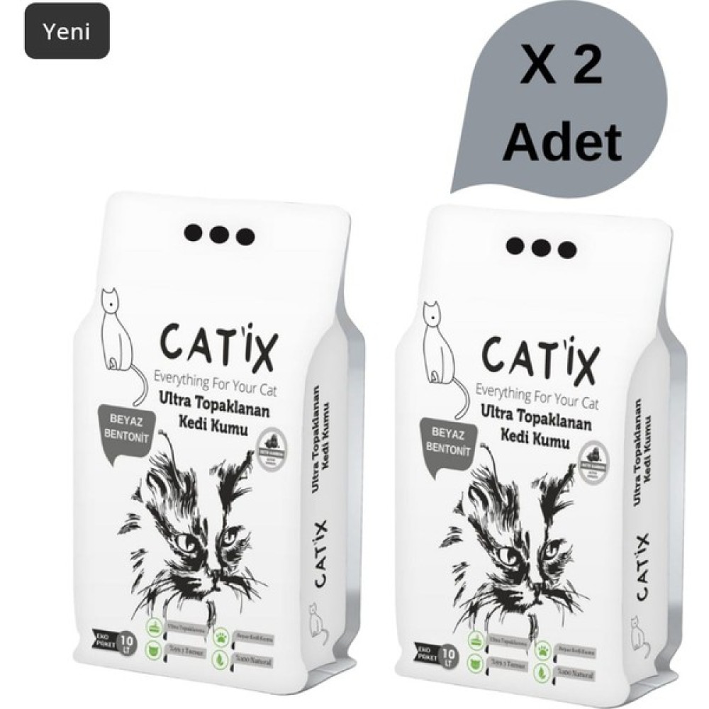 Catix Aktif Karbonlu 10 lt x 2 Adet Bentonit Kedi Kumu Evcil Hayvan Ürünleri Fiyatı