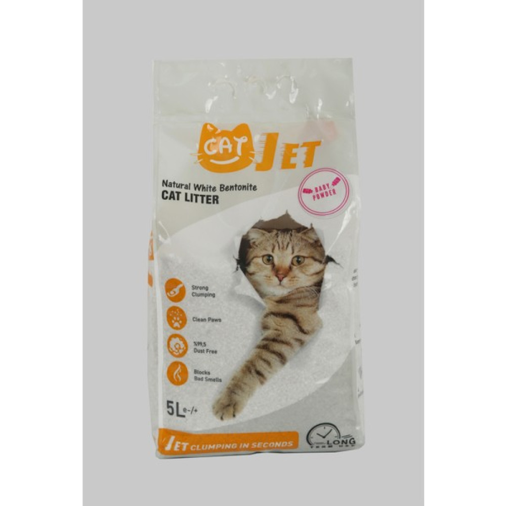 Catjet 10 Lt - 2 x 5 Lt Bebek Pudrası Kokulu Ince Taneli Topaklanan Bentonit Kedi Kumu Evcil Hayvan Ürünleri Fiyatı