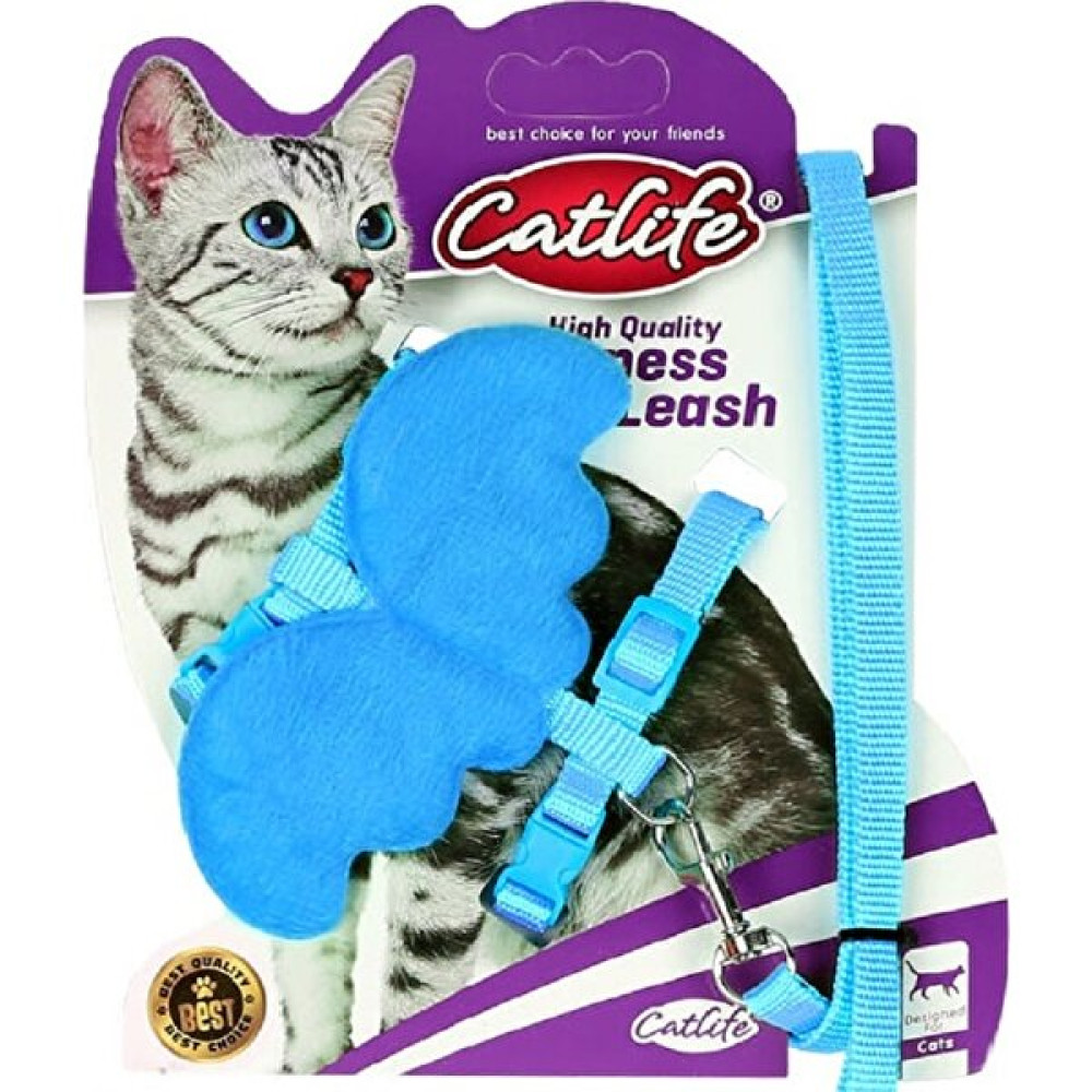 Catlife Kediler Için Kelebek Gezdirme/göğüs Tasması - Mavi - 1 L Evcil Hayvan Ürünleri Fiyatı