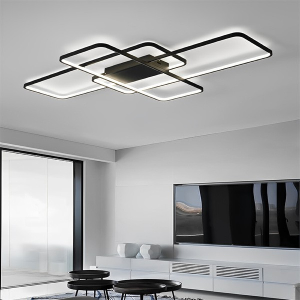 Catluz Antrasit 110X80CM Dikdörtgen*3*ışık Rengi LED Tavan Lambası,avize,modern Aydınlatma,dekoratif Işık Avize Fiyatı