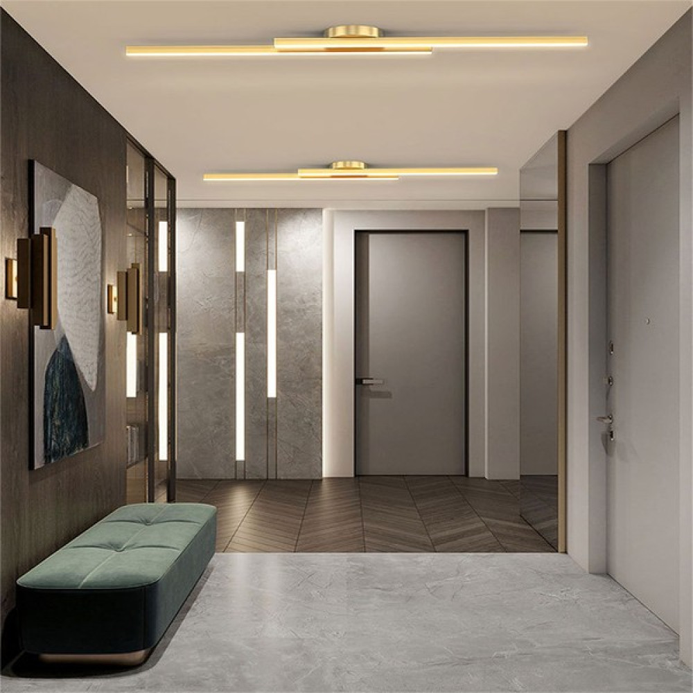 Catluz Gold 3 Işık Rengi Çubuk*2* LED Tavan Lambası,avize,modern Aydınlatma,dekoratif Işık - Eskitme Avize Fiyatı