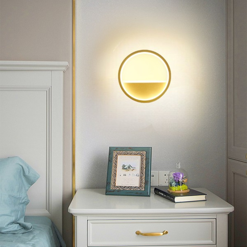 Catluz Gold Çember Duvar Aydınlatması,aplik,lamba,led,kumandalı 3 Renk Aplikler Fiyatı