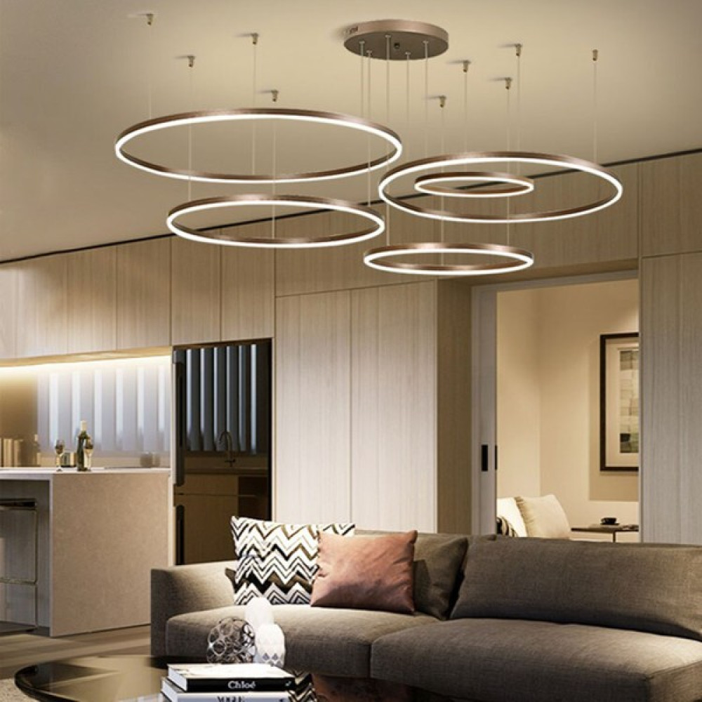 Catluz Gold ÇEMBER(Ø40,60,80,100,120CM) Yuvarlak Sarkıt Avize,modern Aydınlatma,dekoratif 3 Işık Rengi Avize Fiyatı