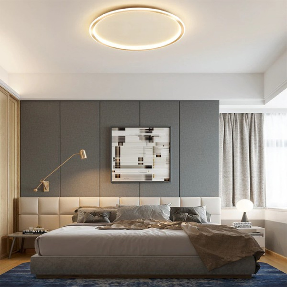 Catluz Gold Ø60CM Çember LED Tavan Lambası,yuvarlak Avize,modern Aydınlatma,dekoratif 3 Işık Rengi Avize Fiyatı