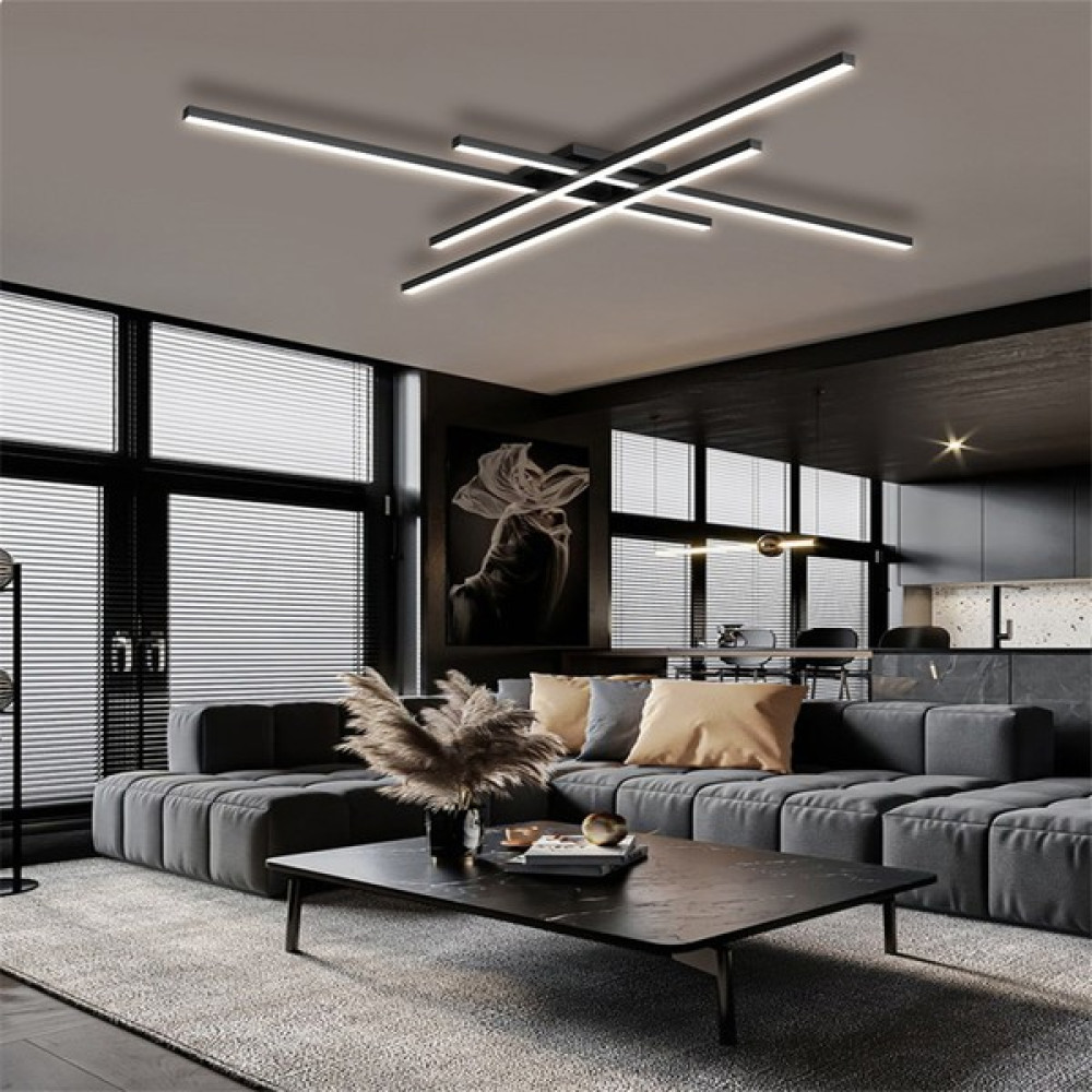 Catluz Siyah 3 Işık Rengi #2 LED Tavan Lambası,avize,modern Aydınlatma,dekoratif Işık Avize Fiyatı