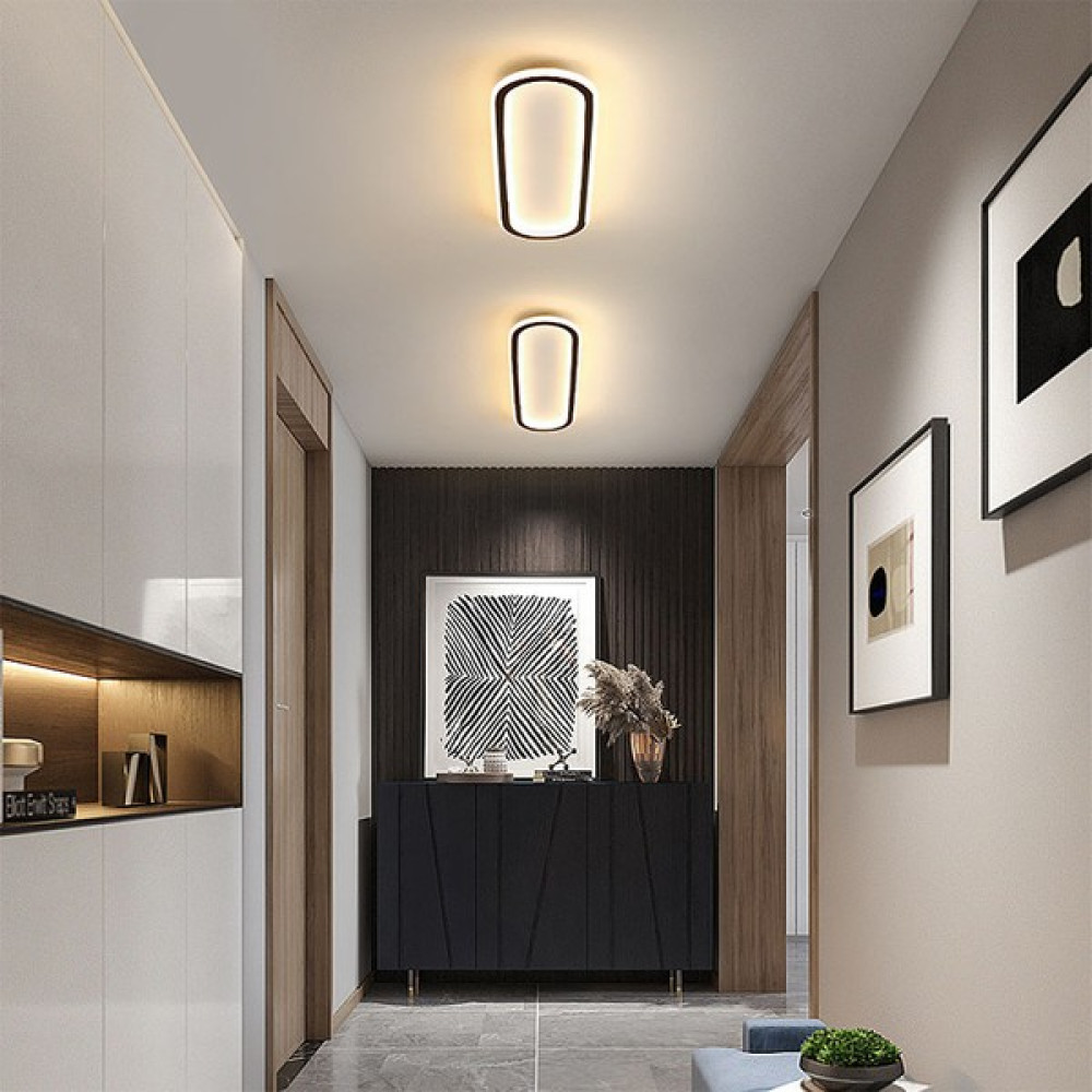 Catluz Siyah Oval 80X16CM 3 Işık Rengi LED Tavan Lambası,oval Avize,modern Aydınlatma,dekoratif Işık Avize Fiyatı