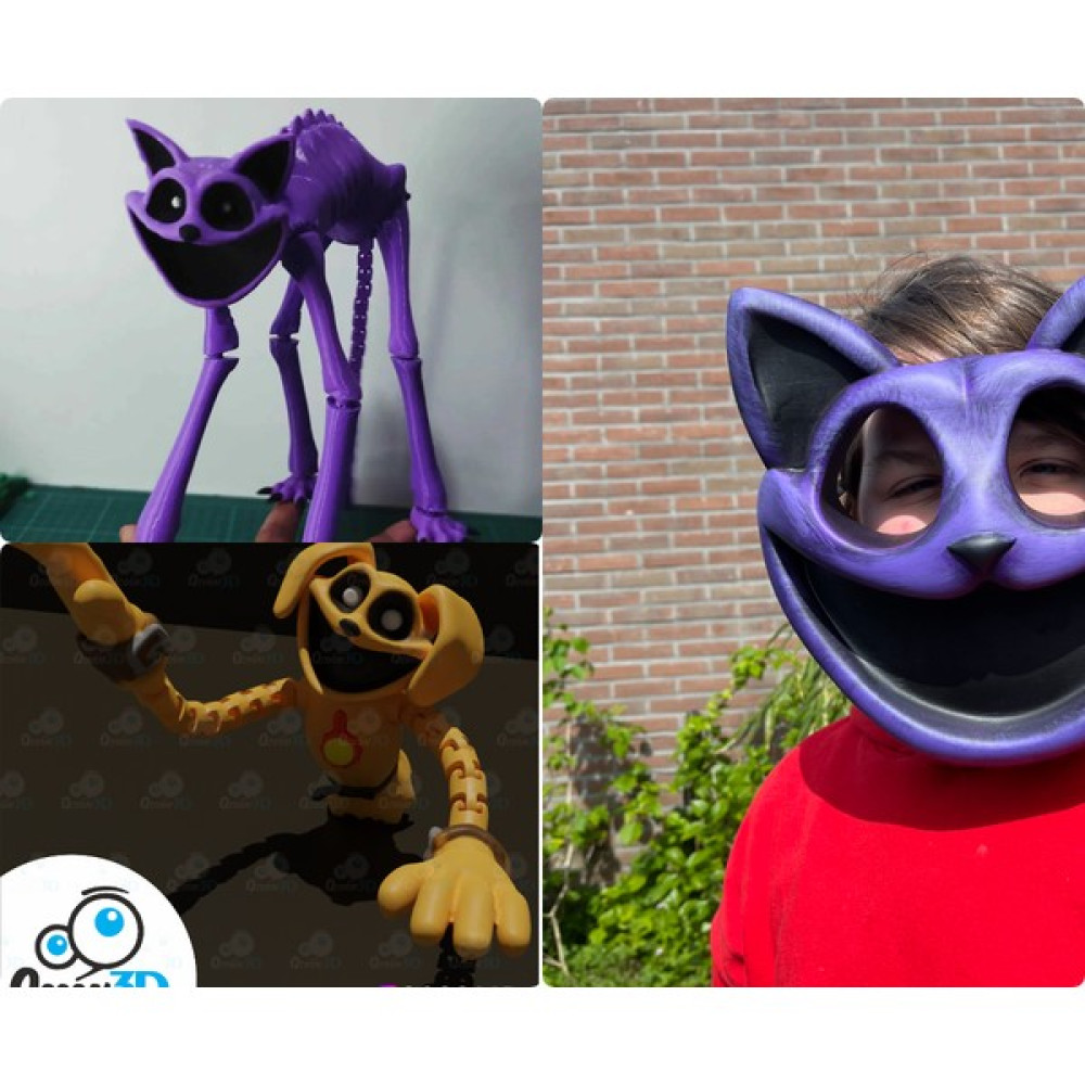 Catnap ve Dogday ve Catnap Maskesi 3 Ad Hareketli Oyuncak ( Popply Playtime ) Eğitici Oyuncak Fiyatı