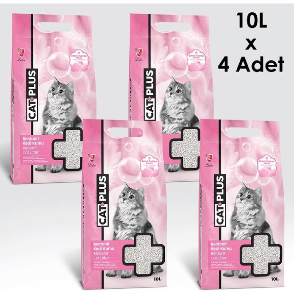 Catplus Bebek Pudralı Kedi Kumu 10 Lt x 4 Adet Evcil Hayvan Ürünleri Fiyatı