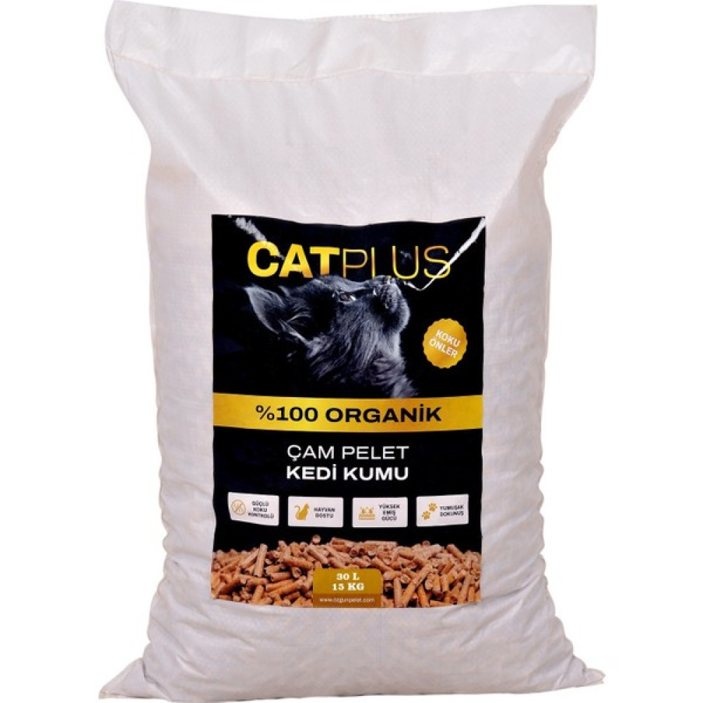 Catplus Kedi Kumu %100 Organik Çam Peleti 6mm 30LT (15KG) Evcil Hayvan Ürünleri Fiyatı