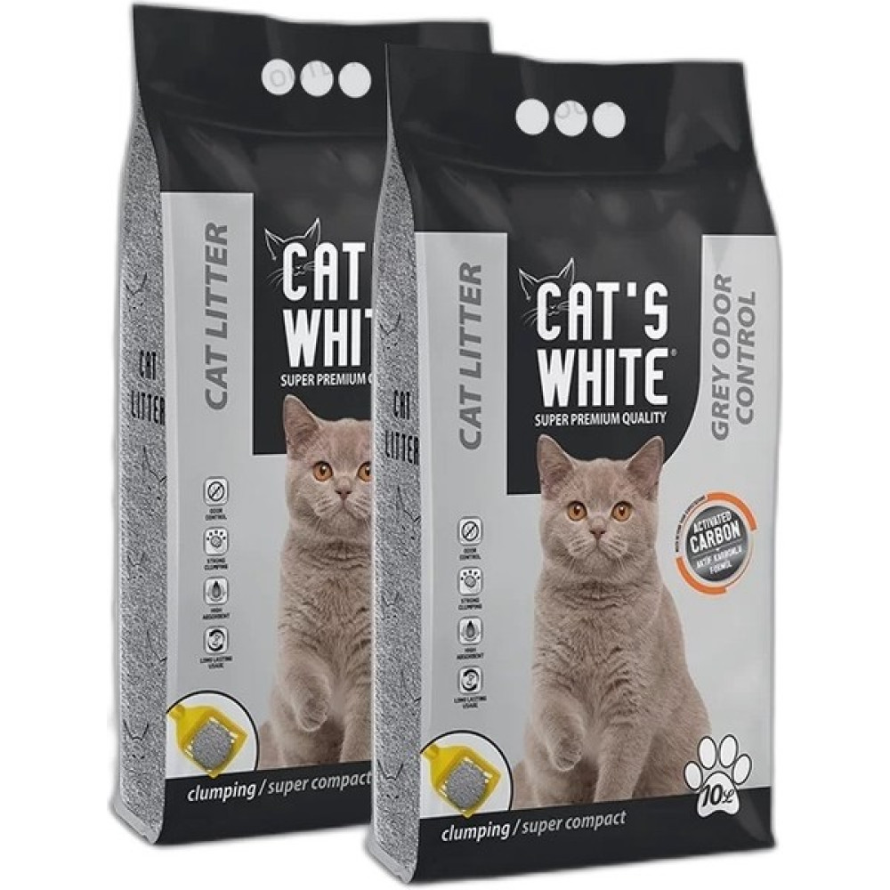 Cat's White Active Carbon Grey Kedi Kumu 2 x 10 Lt Evcil Hayvan Ürünleri Fiyatı