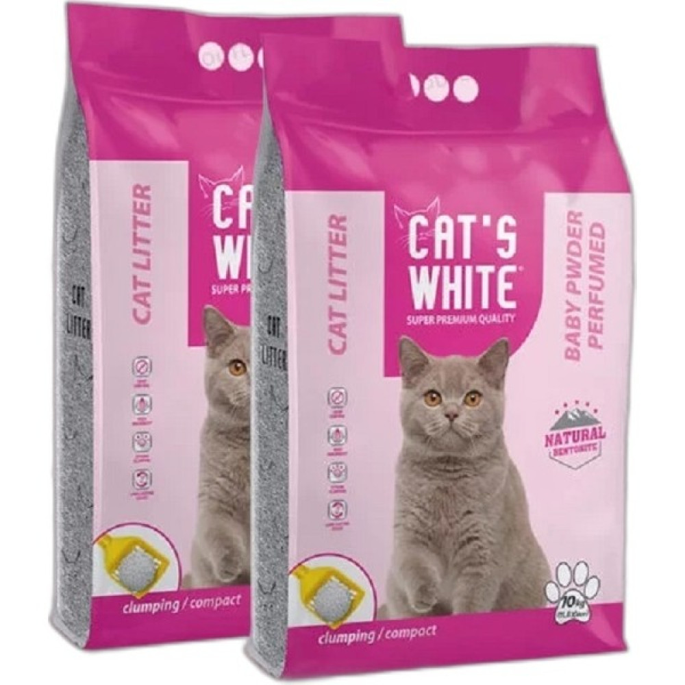 Cat's White Bebek Pudrası Kokulu Kedi Kumu 2 x 10 kg Evcil Hayvan Ürünleri Fiyatı
